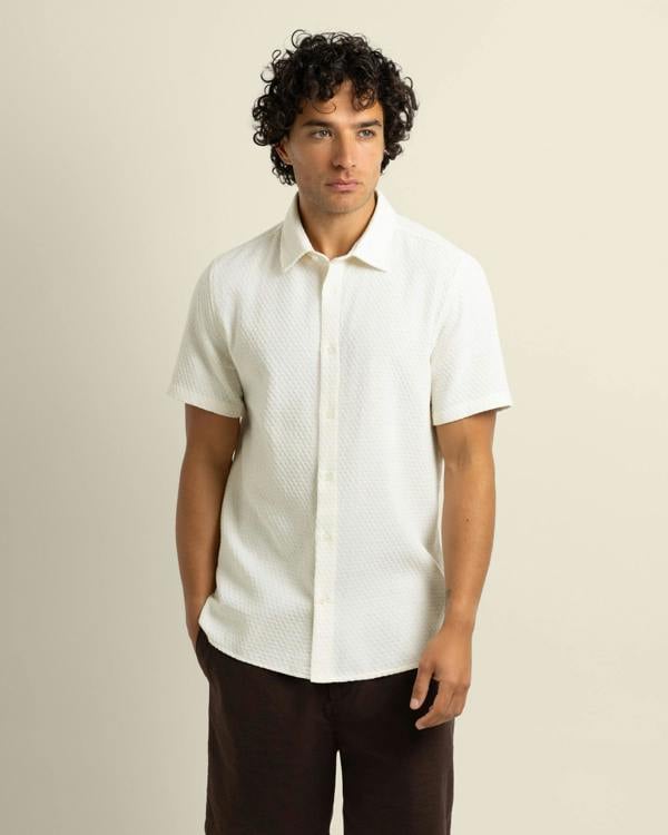 Larsson & Co Carlsen - Square Jacquard Short Sleeve Shirt
