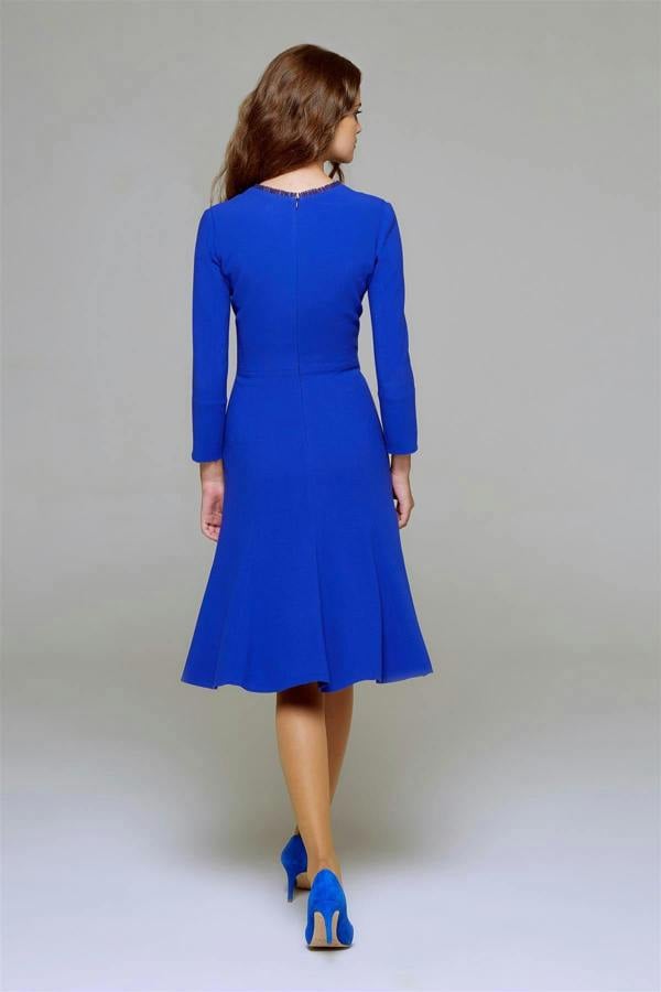 Rumour London Christina royal blue fluted dress