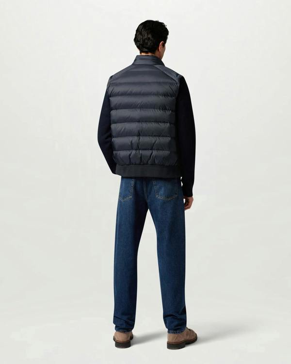 Belstaff Mens Compound Gilet in Dark Ink, full length back