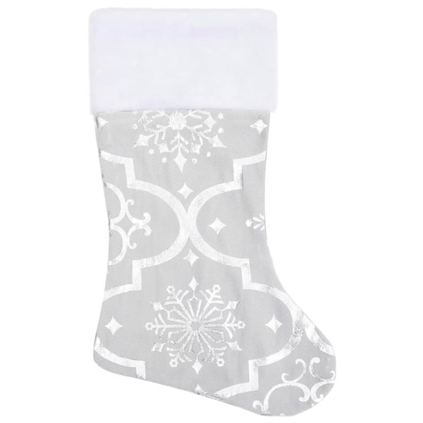 Berkfield Luxury Christmas Tree Skirt with Sock White 122 cm Fabric