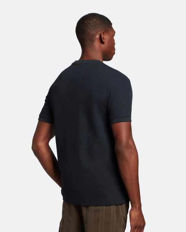 Lyle & Scott Milano Trim Waffle T-Shirt - Navy Blue