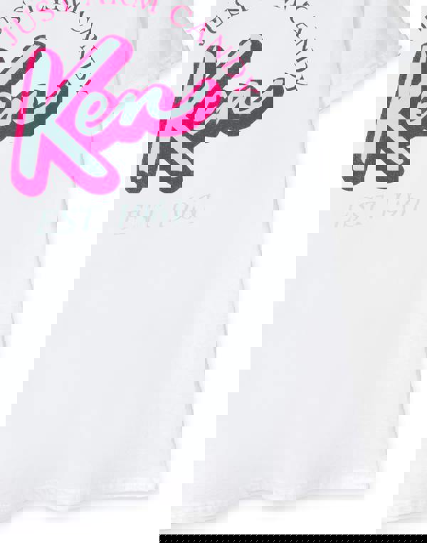 Barbie Mens White Ken Arm Candy Classic Short Sleeved T-Shirt