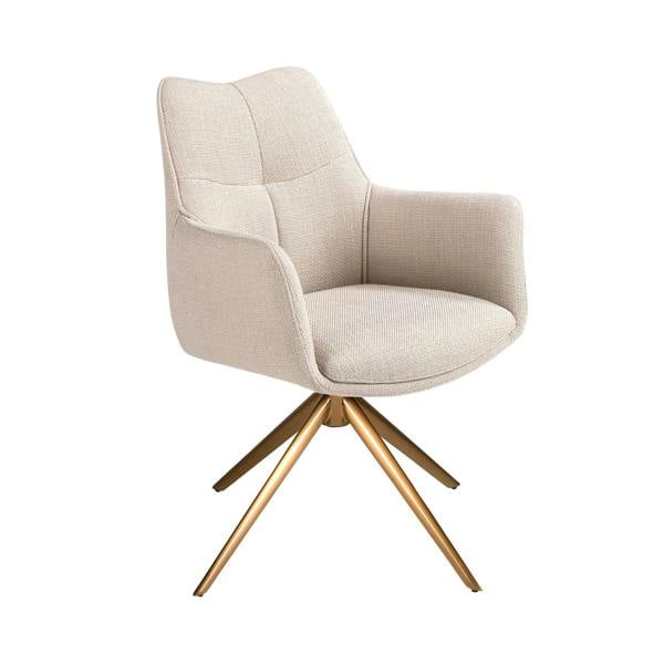 Angel Cerdá Cream fabric swivel chair 4237
