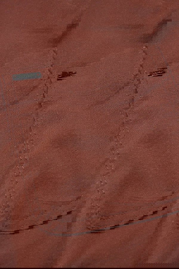 ENORSIA Men Button Down Collar Long Sleeve Shirt