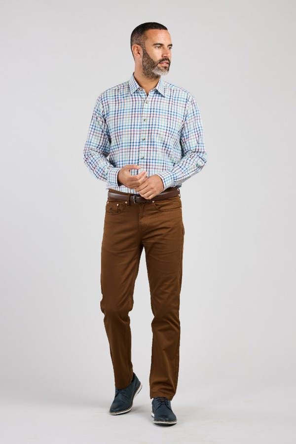 Multi-Colour Warm Handle Plaid Check Formal Shirt