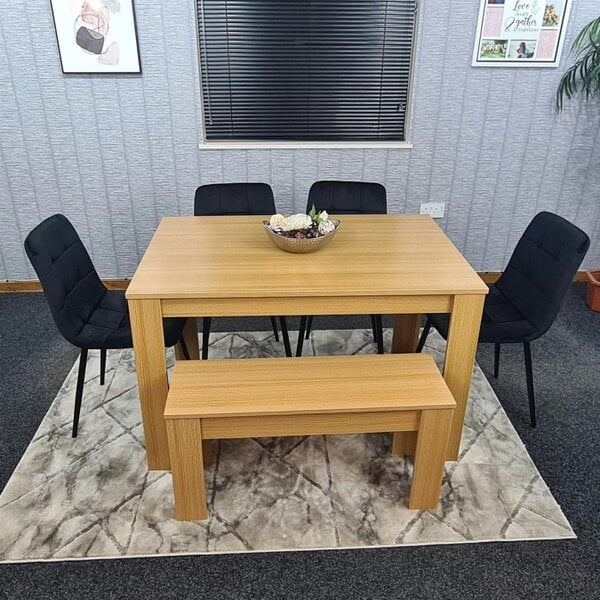 Kosy Koala Dining Table Set with 4 Chairs Dining Room and Kitchen table set of 4, and Bench