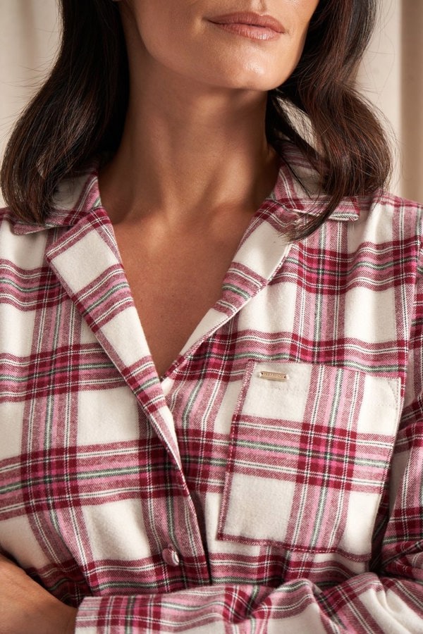 Plaid Pyjama Set in StoneNightwear
