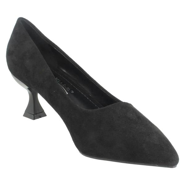 Anne Michelle Ladies Anne Michelle Microfibre 6cm Heeled Court Shoes F90124