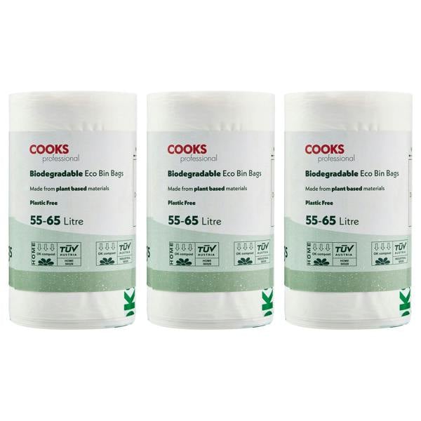 Cooks Professional Biodegradable Bin Bags | 55-65L - 75