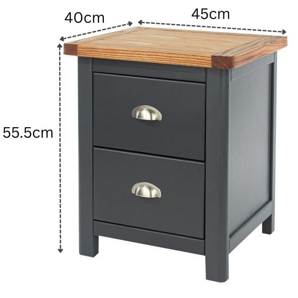 Core Products Dunkeld 2 Drawer Bedside Cabinet