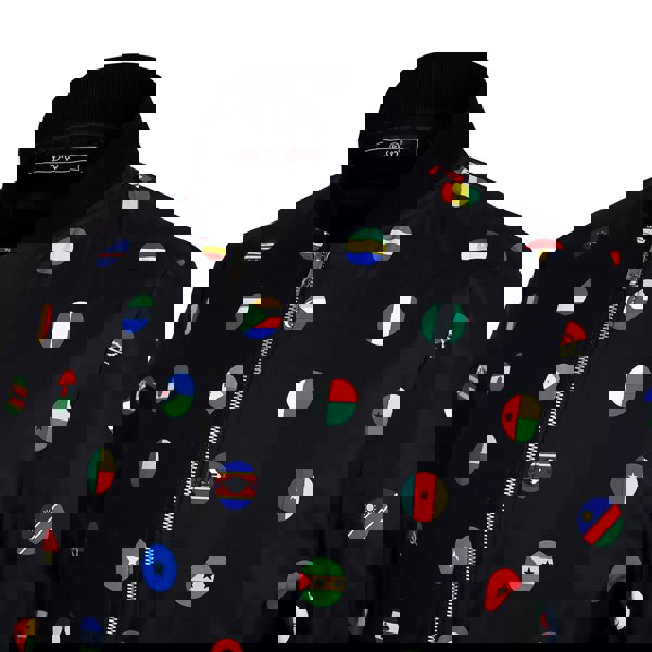 David WeJ African Nation Bomber Jacket - Black Multi
