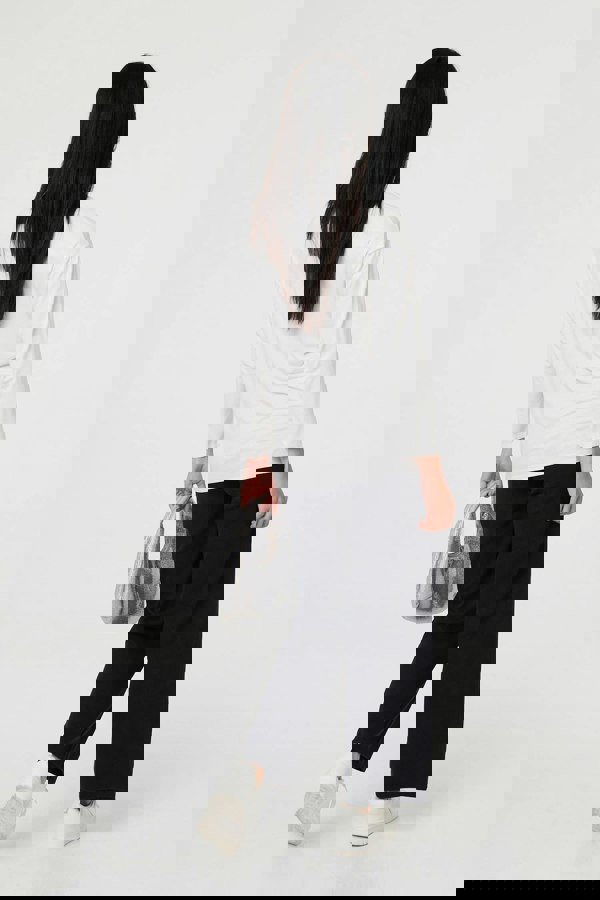 White | Sparkly Embellished Long Sleeve Top
