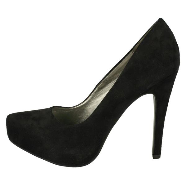 Spot On Ladies Spot On High Heel Platform Court Shoes