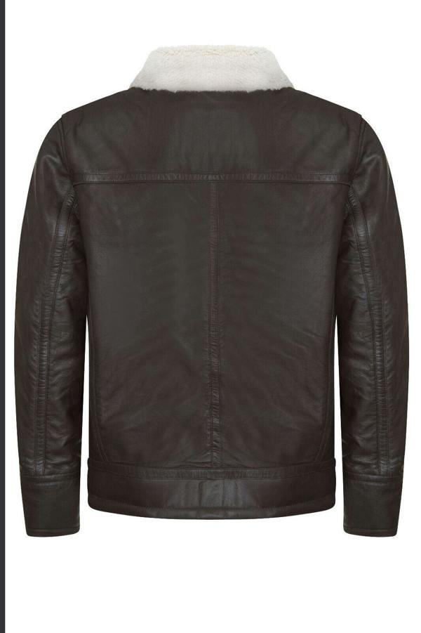 Infinity Leather Men's Leather Quilted Biker Puffer Jacket - Brasília