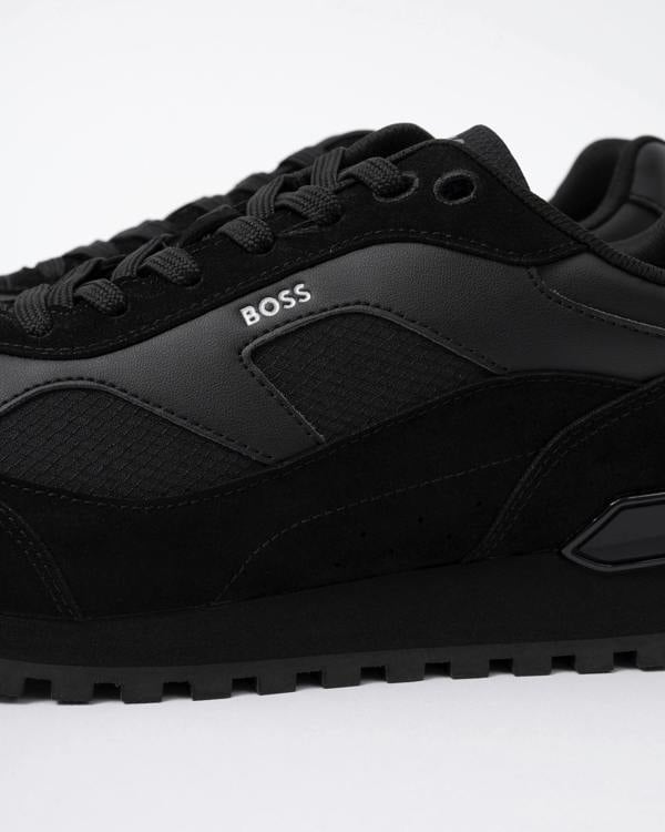 Close up of the BOSS Orange Parkour L Runn Mirsp Mens Trainers - Black 005