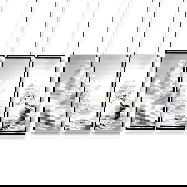 Modern Living Room Wall Decor | Set of 3 Asian Inspired Wall art Prints