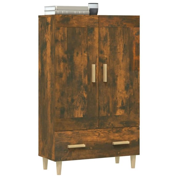 Berkfield Highboard Smoked Oak 70x31x115 cm Engineered Wood