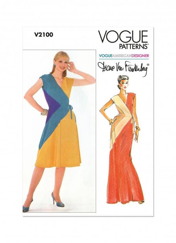 Vogue Sewing Pattern 2100, Dresses, Vintage Style for Women, H5 (6-8-10-12-14) - Advanced
