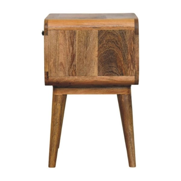 Artisan Furniture Avora Oak-ish Nightstand with Drawer and open slot