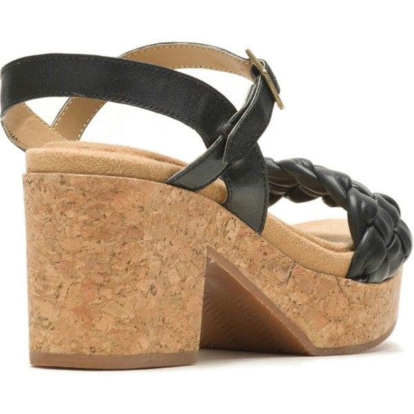 Hush Puppies Poppy Quarter Strap Leather Women's Black Sandals