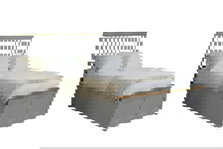 Comfy Living Bexley Wooden Ottoman Gas Lift Storage Bed 3ft 4ft 4ft6 5ft White Or Grey