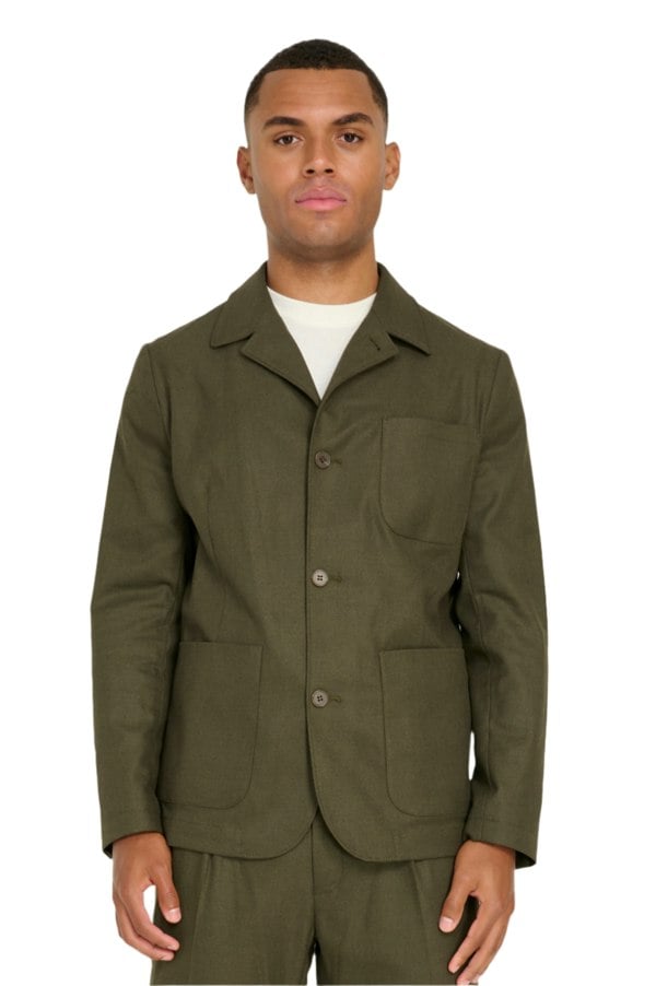 Harry Brown London Arthur Flannel Jacket - Khaki