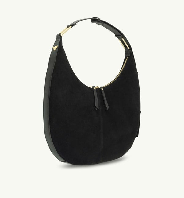 Apatchy London - Black Suede Nora Bag