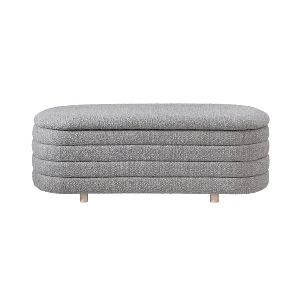 Ripple Storage Oval Ottoman - Dove