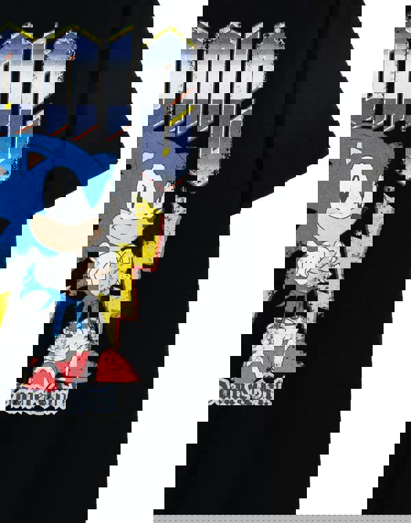 Sonic the Hedgehog Mens Black Game On Short Sleeved T-Shirt