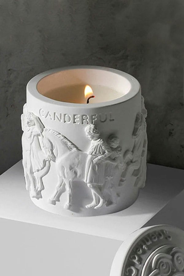 Living and Home Advanced Retro Cameo Scented Candle Home Fragrance Aromatherapy Decoration