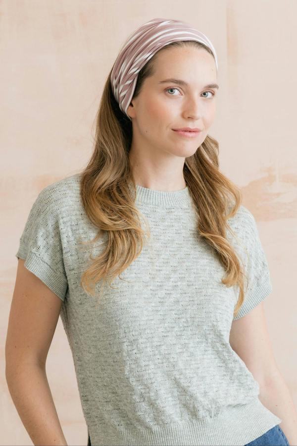 Multiband Soft Pink / Ecru Stripe