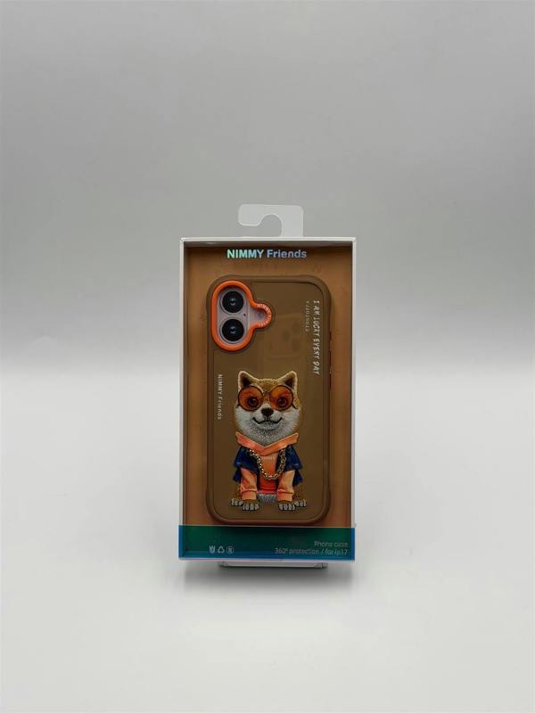 Nimmy Friends Nimmy Glasses Cool Dog Case with MagSafe for iPhone 17 6.3" Brown Orange - N-YJ-IP17-012-A