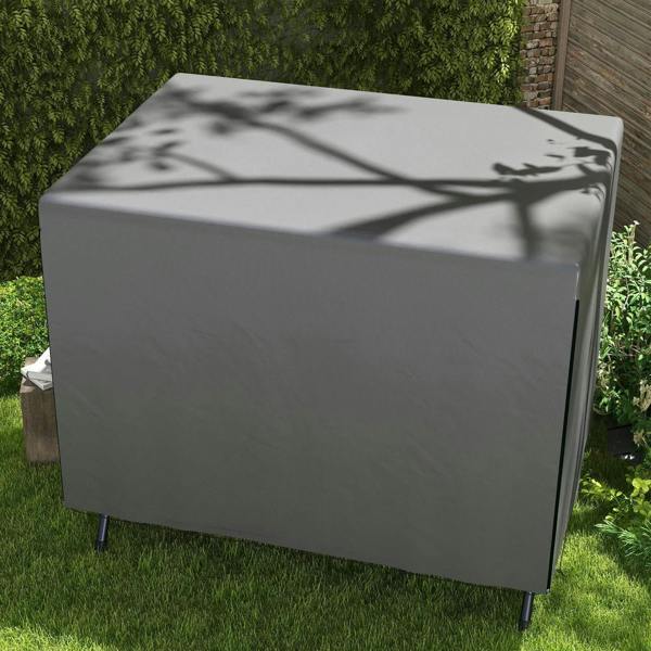 Dark grey swing chair bench cover with protective top and side panels