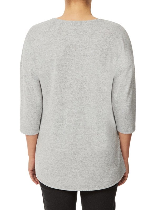 PennyPlain Cross Over Hem Tunic - Malt