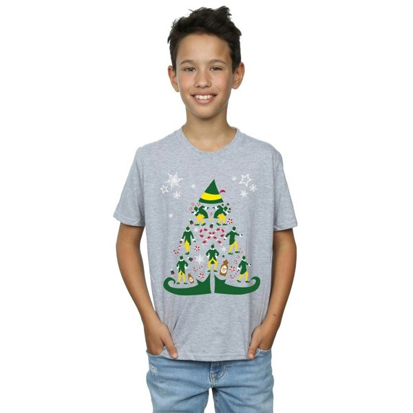 Elf Boys Christmas Tree T-Shirt - Sports Grey