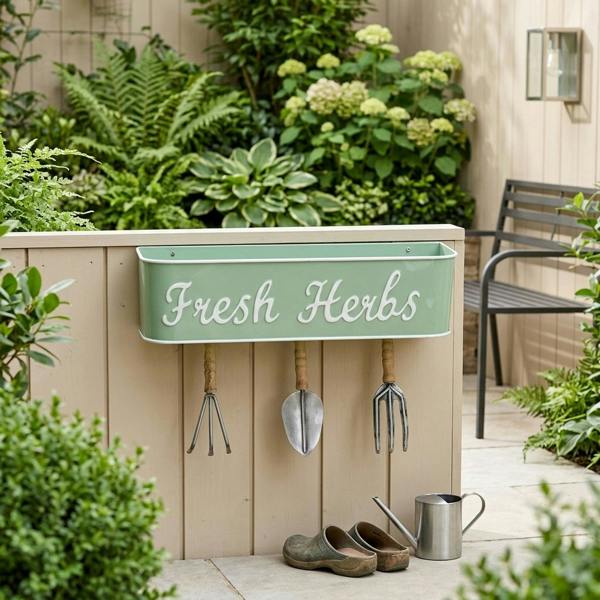 Garden Greatness Green Fresh Herbs Garden Sign