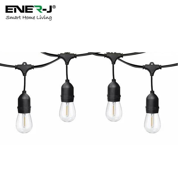 Ener-J 100ft LED Filament String Light Kit, 30 x 1W Vintage LED Bulbs, IP65 Waterproof, 30m Length
