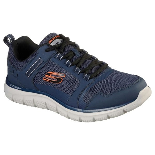 Skechers Track Knockhill Men's Trainers in Navy/Orange