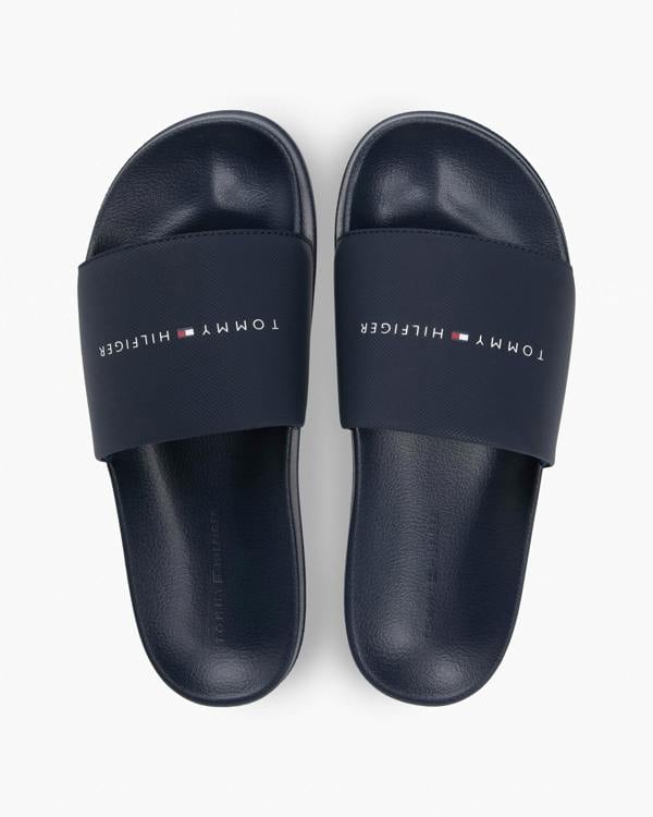 Tommy Hilfiger Core TH Mens Pool Sliders - Desert Sky