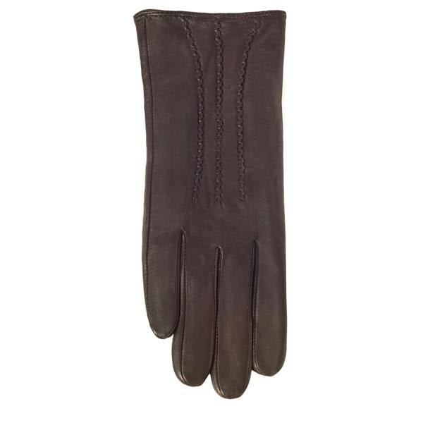 Quivano Womens Leather Gloves With 3 Stripe Detail