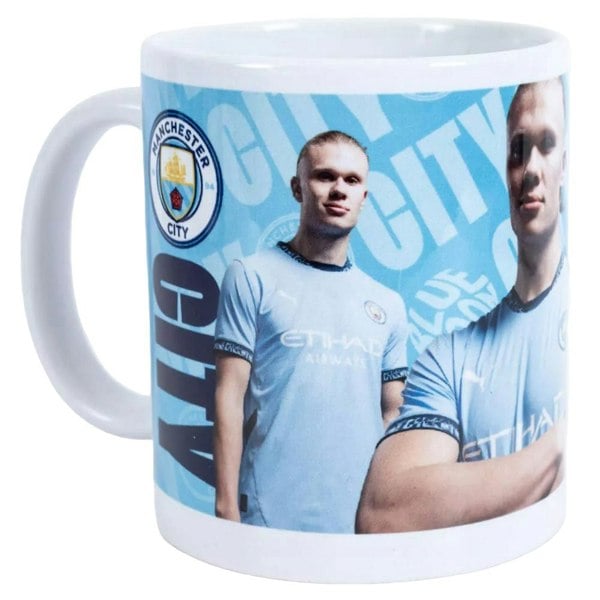 Manchester City FC Haaland Mug - Sky Blue/White