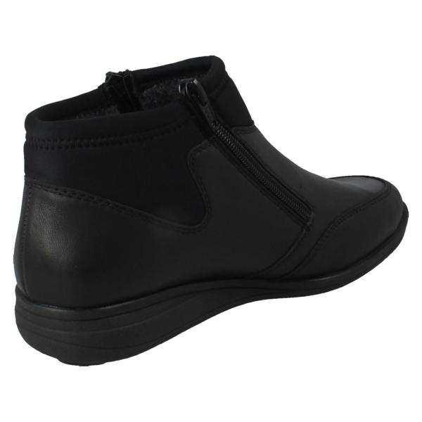 Rieker Ladies Rieker Extra Wide Double Zip Ankle Boots 47270