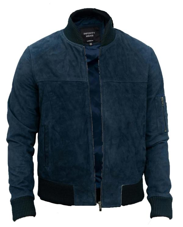 Infinity Leather Mens Goat Suede MA-1 Bomber Jacket-Auckland