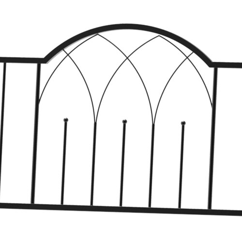 Wyld Haus Katoba Metal Black 2 Seater Garden Arch Bench With Trellis For Climbing Plants