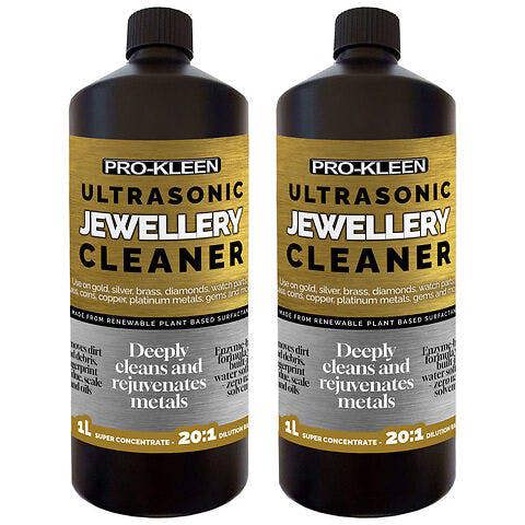 ProKleen Pro-Kleen Ultrasonic Jewellery Cleaner Solution 2 Litre Concentrated Fluid For Ultrasonic Machines - Removes Oils, Scale, Dirt