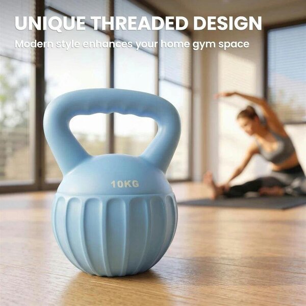Kettlebell for Strength Training Kettle Bell with Non-Slip Handle 10 kg Blue