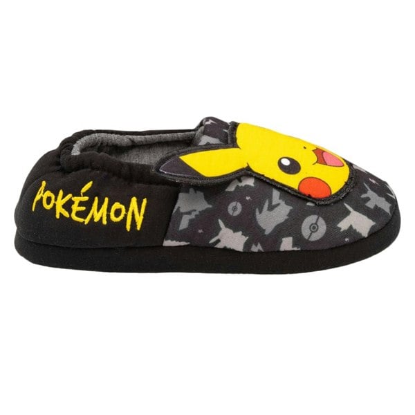 Pokemon Childrens/Kids Slippers - Black/Yellow/Red