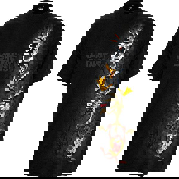 HANGING TUNES - Front Print T-Shirt Black