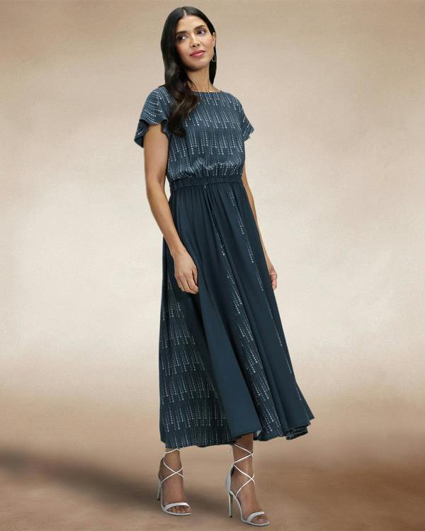 HotSquash Pleated Midi Dress