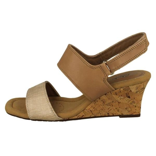 Clarks Ladies Clarks Wedge Heeled Strappy Sandals Kyarra Faye